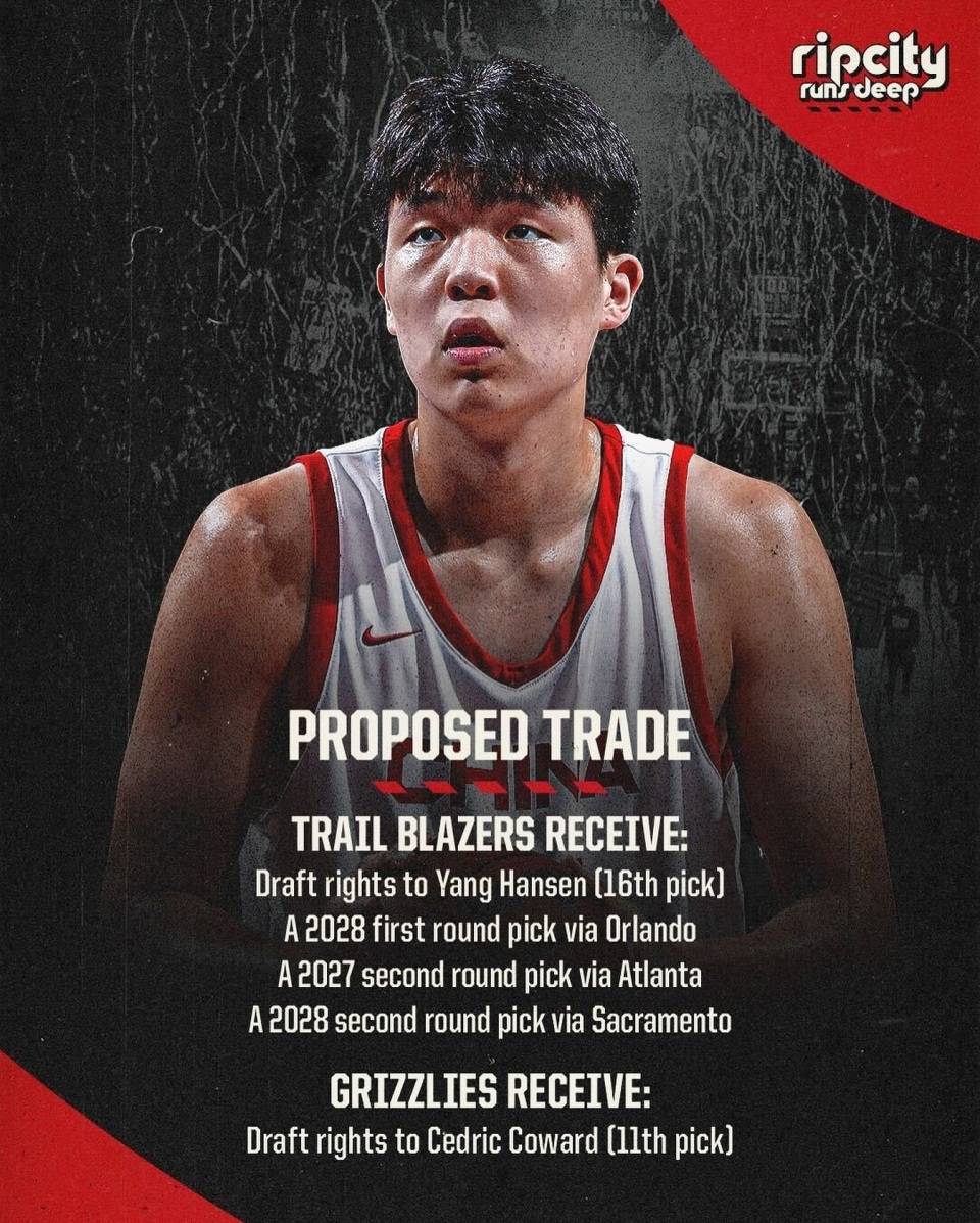 终于轮到我了！波特兰开拓者球员杨瀚森前来报到！的简单介绍